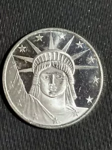 1 OZ .999 Feinsilber Silvertowne Freiheitsstatue rund *35009 - Bild 1 von 2
