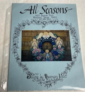 All Seasons Rosemary West ANGEL FLORAL WREATH Tole Painting Pattern CHRISTMAS 96 - Picture 1 of 6
