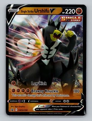 Single Strike Urshifu V SWSH106 Black Star Promo Pokemon Card NM Sword & Shield - Image 1 of 2