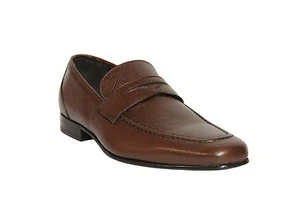 Zapatos para hombre Calzoleria Toscans cuero marrón 6903 hechos en Italia - Imagen 1 de 7