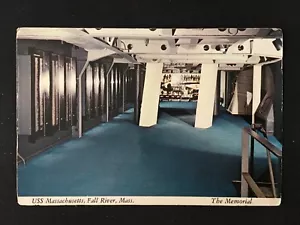 USS Massachusetts Battleship, The Memorial, Fall River MA cartolina d'epoca - Foto 1 di 2