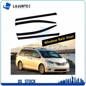 Wavy Window Visor Rain Guard Deflector Compatible with 11-18 Toyota Sienna - Picture 1 of 8