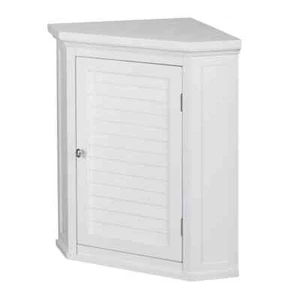 Teamson Home Bathroom Wall Cabinet 24"Hx22.5"Wx15"D White Fiberboard Solid Wood - Picture 1 of 7
