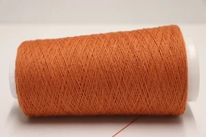 H43 (100€/kg) 100g KASCHMIR ANGORA SEIDE LAMBSWOOL TERRACOTTA (28/2) Zwirn - Bild 1 von 1