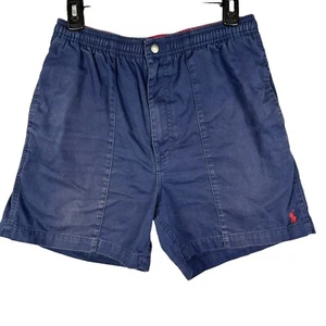 Vintage Polo Ralph Lauren M blau Kordelzug Taille Baumwolle Shorts gesticktes Logo - Bild 1 von 11