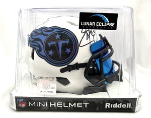 EDDIE GEORGE TITANS AUTOGRAPHED MINI HELMET FANATICS COA - Picture 1 of 8