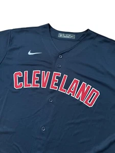 Nike Cleveland Guardians/Indians Men’s Baseball Jersey Size XXL Navy Blue NWT’S - Picture 1 of 11