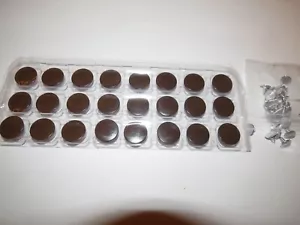 Suspendedores de botones de metal marrón oscuro para hombre - sin costuras, orejas de cuero, paquete de 24 - Imagen 1 de 11