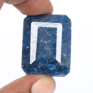 Loose Natural Blue Sapphire 68 Ct. Emerald Cut Loose Gemstone AXK-395 - Picture 1 of 5