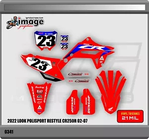 CR125 250 2002-2007 (NEW 2022 STYLE POLISPORT RESTYLE GRAPHICS KIT - Picture 1 of 4