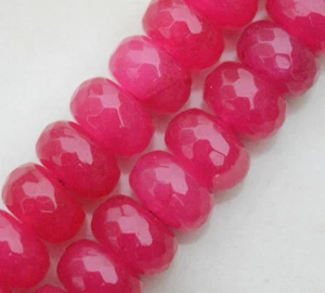 6x10mm Faceted Natural Brazilian Rose Red Ruby Gemstone Abacus Loose Beads 15” - Picture 1 of 4