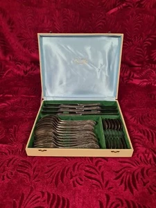 Vintage Soviet Cutlery Spoon Fork knife ZID -MNC. silver plated set for 6 perso - Picture 1 of 22