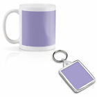 Mug & Square Keyring Set - Pastel Blue Purple Colour Block  #45997