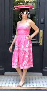 Vintage 1950's 60's Emilio Pucci Cotton Sundress Dress For Saks Fifth Avenue - Picture 1 of 13