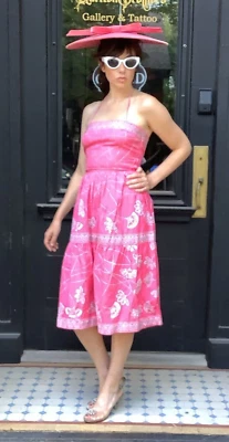 Vestido Solero Vintage Años 50 60 Emilio Pucci Algodón Para Saks Fifth Avenue Foto 1 de 4