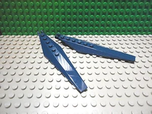 Lego 2 Dark Blue 3x12 hinge plate angled side extension wing jet airplane NEW - Picture 1 of 1