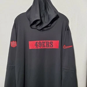 San Francisco 49ers Shirt Hoodie Herren 4XL Schwarz Langarm Nike NFL Neu ohne Etikett - Bild 1 von 11
