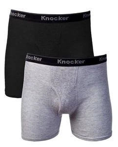Knocker Men's Athletic Boxer Briefs Shorts Underwear One Size M L XL 2XL of 2PK - Picture 1 of 2