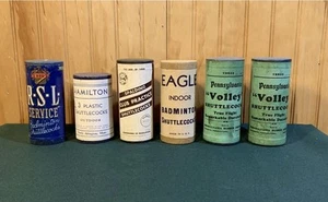 RARE VINTAGE UNOPENED SHUTTLECOCK (6) CAN LOT PENNSYLVANIA EAGLE SPALDING - Imagen 1 de 9