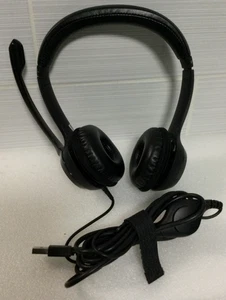 LOGITECH A00086 LOGI H390 NOISE CANCELING COMPUTER USB OVER EAR HEADSET - Picture 1 of 3