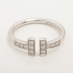 Tiffany T Wire diamond Ring 750(WG) 2.4g - Picture 1 of 6