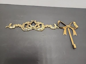 Vintage Brass Bow Wall Hook Made In India  - Picture 1 of 10