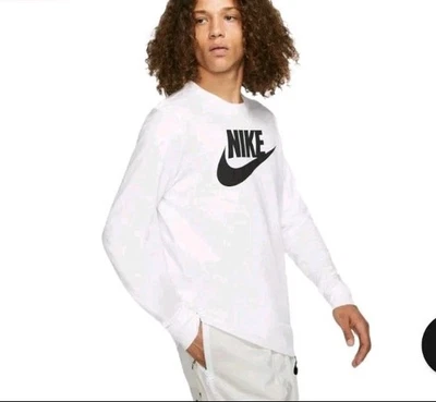Nike Para Hombre Camisa Manga Larga Ropa Deportiva Swoosh Logo Atlético Estilo Deportivo Camiseta Foto 1 de 3