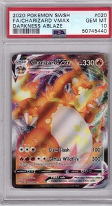 2020 POKEMON SWORD & SHIELD DARKNESS ABLAZE #020 CHARIZARD VMAX PSA 10 - Picture 1 of 2