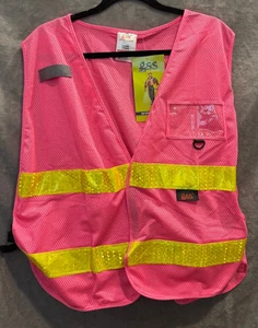 NWT GSS High-vis Women's Safety Vest Pink One Size Adjustable 3119 - Picture 1 of 5