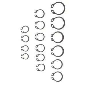 100 Pcs 8mm - 18mm Stainless Steel External Circlip Retaining Ring Snap Ring Kit - Picture 1 of 12