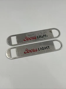 Vintage Pair Of COORS LIGHT Bartender Bar 7” Speed Bottle Openers Used - Picture 1 of 4