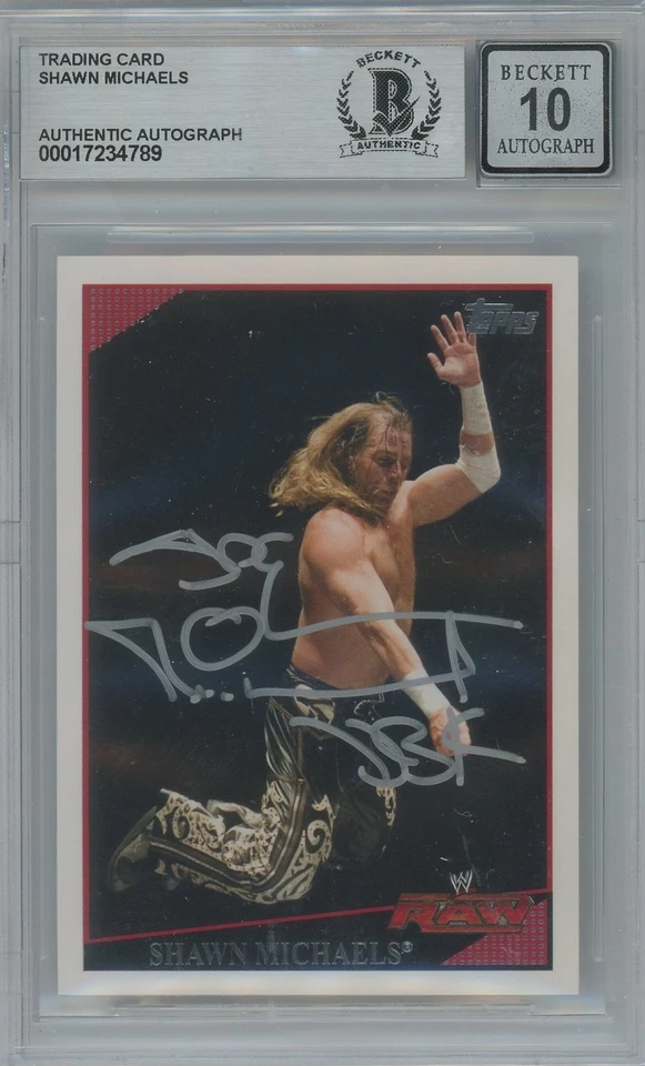 Shawn Michaels 2009 Topps Raw 10 GEM Beckett BAS Signed Auto Autographed - Image 1 of 1