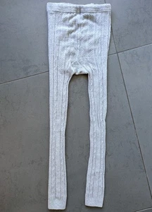 Mini Boden Leggings Gr. 140 Strickleggings grau Fußlose Strumpfhose Zopfmuster - Bild 1 von 3