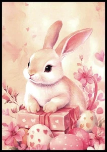 Postal - Conejo - Pascua - Espalda dividida - 4" x 5 1/2" - CL096 - Imagen 1 de 2