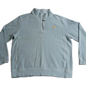 Tommy Bahama Tobago Bay 1/4 Cremallera Sudadera Para Hombres Talla XL Azul Pullover L/S - Imagen 1 de 12