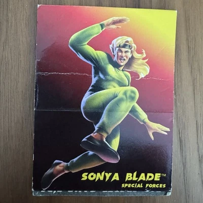 Sonya Blade - Mortal Kombat Sega Genesis SNES Promo Pop-Up Tip Card Foto 1 de 3