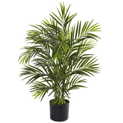 2.5' ARTIFICIAL FAKE SILK ARECA PALM TREE ~ INDOOR / OUTDOOR ~ UV RESISTANT - Image 1 of 3
