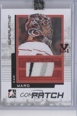 2009-10 ITG Superlative Volume 2 Silver Vault Ruby 1/1 Cam Ward #SP-16 Patch 0f8 - Image 1 of 3