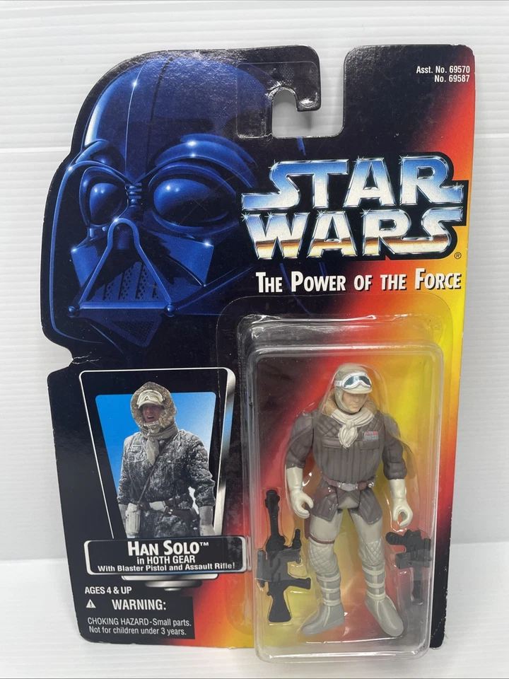 Star Wars TPOTF Han Solo in Hoth Gear Figure Red Card From Hasbro 1995 T426