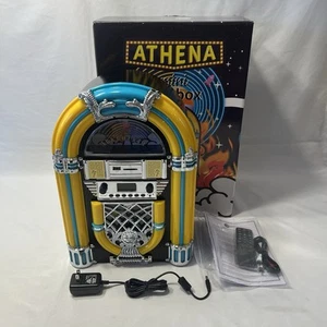 Arkrocket Athena Mini Jukebox Tabletop CD Player Bluetooth Speaker Radio/USB - Picture 1 of 14