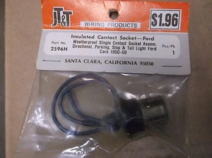 1950-59 Ford Car Parking Stop Tail Light Socket JTT #2596H SINGLE CONTACT 1 WIRE - Bild 1 von 4