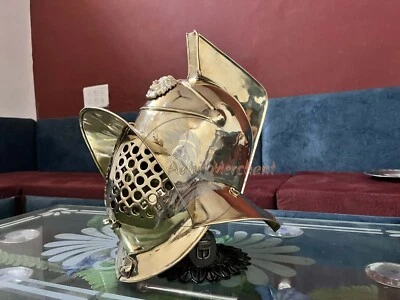 Casco Antiguo, Gladiador Tracio Casco Romano Réplica Arte Larp Casco Foto 1 de 4
