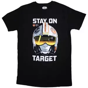 Star Wars T-Shirt Stay On Target New Black Official - Picture 1 of 4