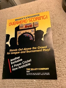 11- 8 1/4” Valley Dart Board 1987 arcade game AD FLYER - Picture 1 of 2