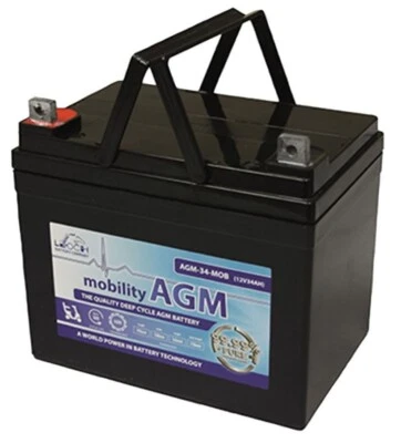 LEOCH 34AH Deep Cycle Batteries for Mobility Scooter (32AH 33AH) V