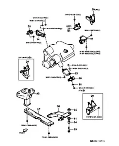 Engine mounting bracket front set for Hijet Atrai 12311-87212 12315-87206 - Picture 1 of 1
