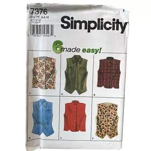Gilet Simplicity modello cucito 7376 manca taglia 6-10 - Foto 1 di 2