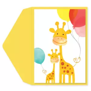 Tarjeta de felicitación de baby shower - Giraffe's Gymboree - Imagen 1 de 2