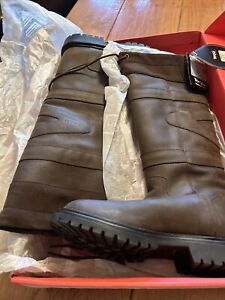 Toggi Quebec Waterproof Long Country Boots Leather Brown Walking, Casual, Size 5