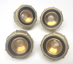 Lot of 4 Threaded Adapter Brass - Picture 1 of 4